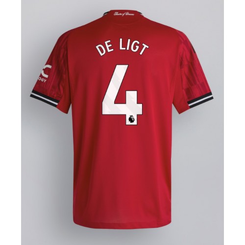 Stroje piłkarskie Manchester United Matthijs de Ligt #4 Koszulka Podstawowej 2025-26 Krótki Rękaw